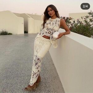 Zara ASYMMETRICAL CROCHET SKIRT